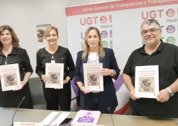 Foto de familia de la presentación del estudio "Riesgos asociados a la digitalización y su prevención"