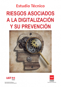 Imagen de la portada del Estudio técnico riesgos asociados a la digitalización y su prevención