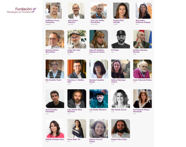 Imagen que muestra las fotografías y nombres de las personas que forman el patronato de Fundación Psicología Sin Fronteras