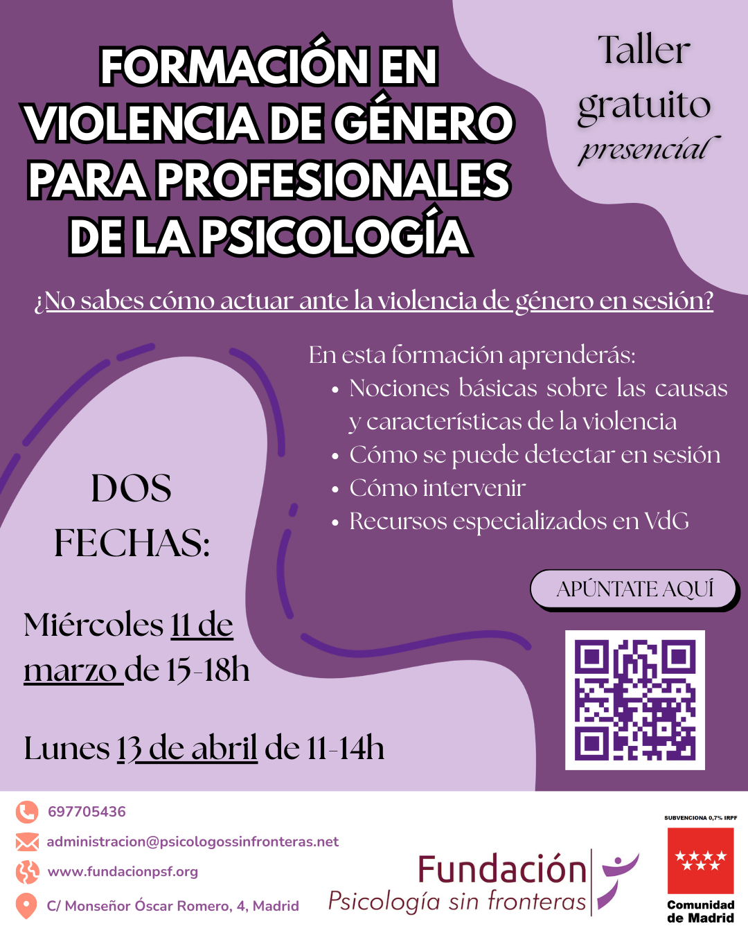 Taller formativo sobre violencia de género para profesionales de la ...